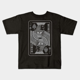 Jack of Spades Grayscale Kids T-Shirt